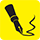 Pen Superior Mini Yellow (Black ink)