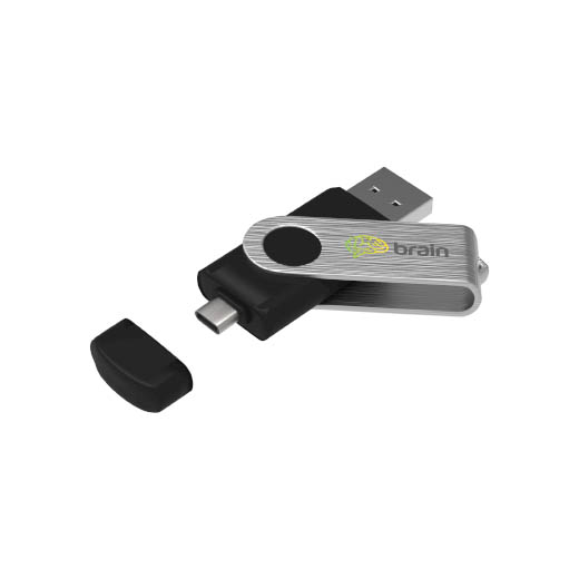 USB OTG (on the go) - Der USB OTG hat einen USB-Anschluss und einen Typ-C-Anschluss am anderen Ende.