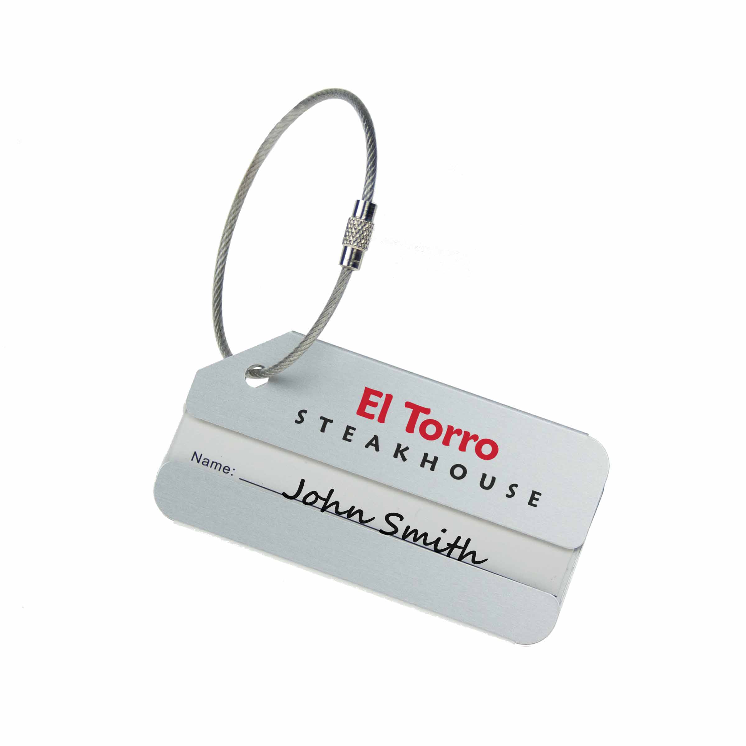 Aluminum luggage tags on sale