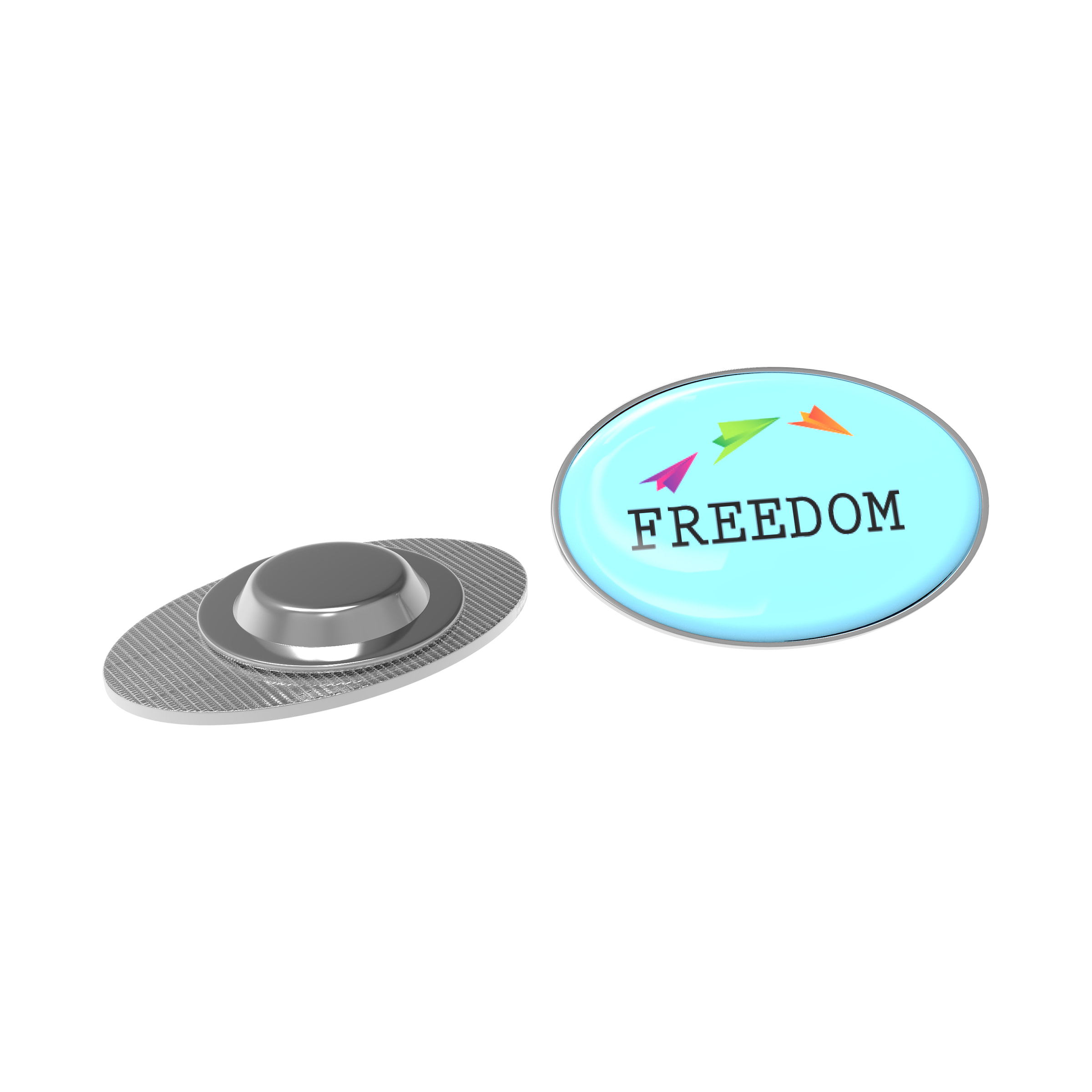 Pin Metal with magnet, Oval